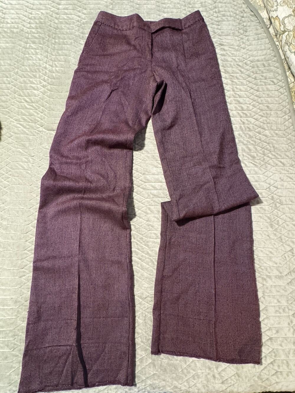 DNKY Plaza Pant by City Women's Size 6 Burgundy Dress Trousers Pants Slacks